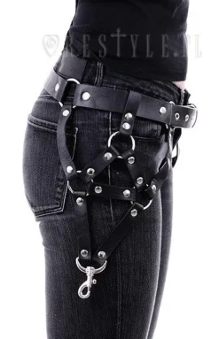 Restyle Hips belt gothic accessory, harness, O-rings "TRIANGLE BELT"