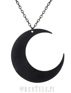 Restyle Huge Crescent, occult jewellery, luna "MOON BLACK PENDANT"