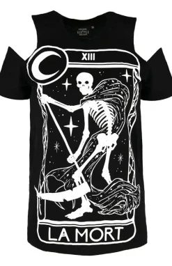 Restyle La Mort cold shoulder tshirt death tarot