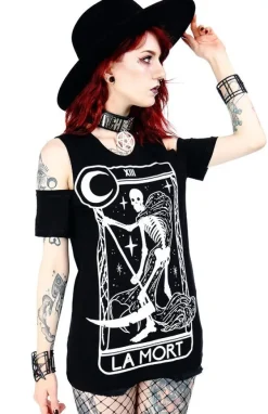 Restyle La Mort cold shoulder tshirt death tarot