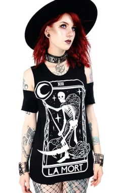 Restyle La Mort cold shoulder tshirt death tarot