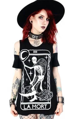 Restyle La Mort cold shoulder tshirt death tarot
