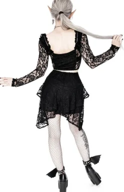 Restyle Layered Lace Gothic Skirt with pentagram