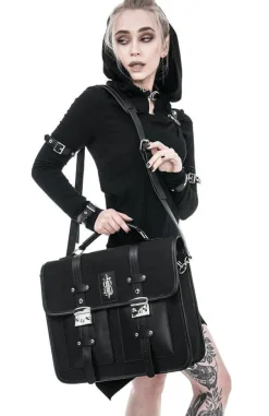 Restyle Long asymmetric Black Hecate Draped Hoodie