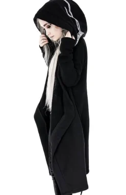 Restyle Long, gothic Into the Wild Hoodie with oversized hood and antlers