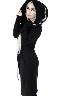 Restyle Long, gothic Into the Wild Hoodie with oversized hood and antlers