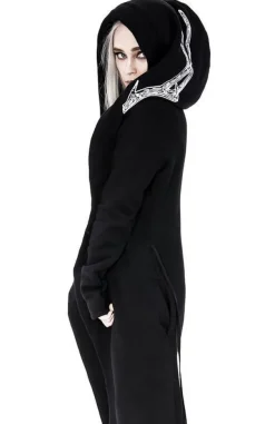 Restyle Long, gothic Into the Wild Hoodie with oversized hood and antlers