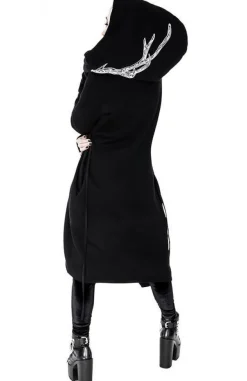 Restyle Long, gothic Into the Wild Hoodie with oversized hood and antlers