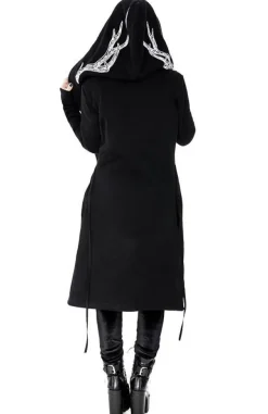 Restyle Long, gothic Into the Wild Hoodie with oversized hood and antlers