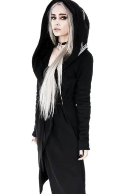 Restyle Long, gothic Into the Wild Hoodie with oversized hood and antlers