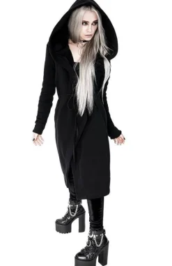 Restyle Long, gothic Into the Wild Hoodie with oversized hood and antlers