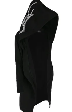Restyle Long, gothic Into the Wild Hoodie with oversized hood and antlers