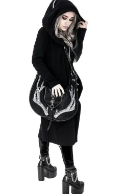 Restyle Long, gothic Into the Wild Hoodie with oversized hood and antlers