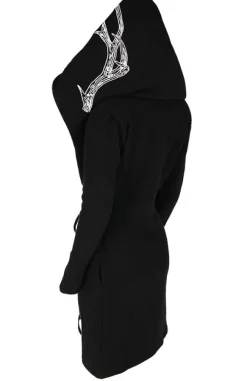 Restyle Long, gothic Into the Wild Hoodie with oversized hood and antlers