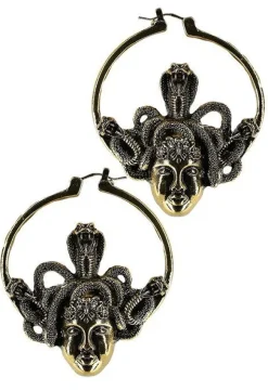 Restyle Medusa Gold Hoop Earrings