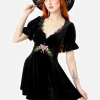 Restyle MIDNIGHT FLORA MINI DRESS