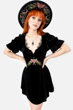 Restyle MIDNIGHT FLORA MINI DRESS