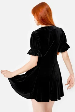 Restyle MIDNIGHT FLORA MINI DRESS