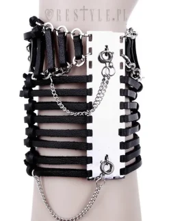 Restyle Modern bangle, Gothic cuff, modern goth "STRING BRACELET"