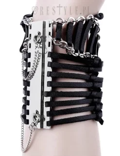 Restyle Modern bangle, Gothic cuff, modern goth 