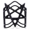 Restyle Modern bangle, Pentagram jewellery, gothic cuff "PENTAGRAM BLACK BRACELET"
