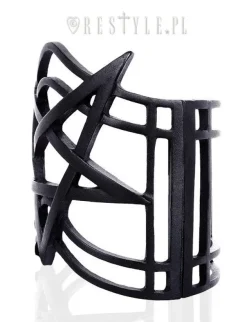 Restyle Modern bangle, Pentagram jewellery, gothic cuff 