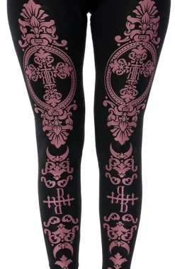 Restyle Monogram Leggings with purple print