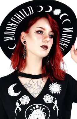 Restyle Moon Child Hat with wide brim, wool