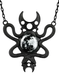 Restyle MOON EMBRACED NECKLACE BLACK
