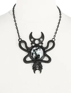 Restyle MOON EMBRACED NECKLACE BLACK