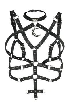 Restyle MOON HARNESS gothic body belt with a crescent
