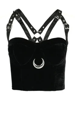 Restyle MOON HARNESS TOP, velvet moon, short blouse