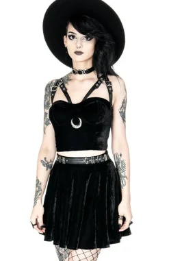 Restyle MOON HARNESS TOP, velvet moon, short blouse