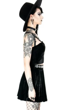 Restyle MOON HARNESS TOP, velvet moon, short blouse