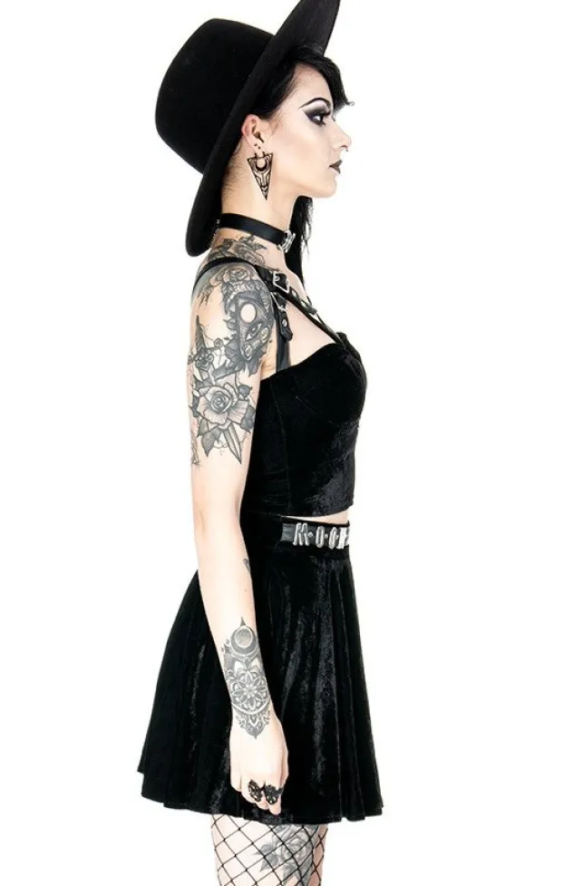 Restyle MOON HARNESS TOP, velvet moon, short blouse