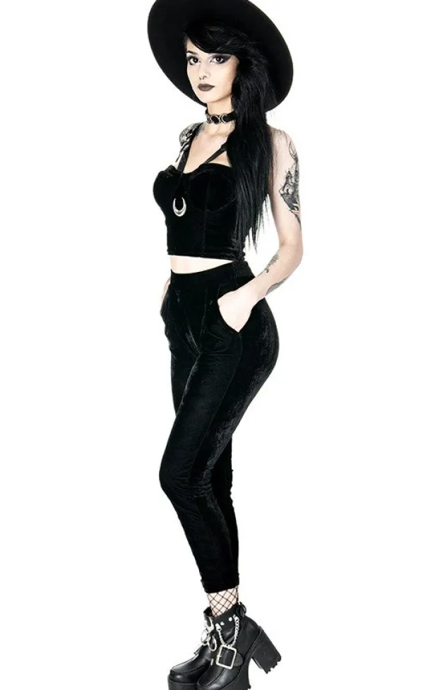 Restyle MOON HARNESS TOP, velvet moon, short blouse