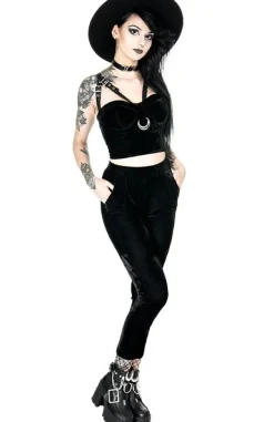 Restyle MOON HARNESS TOP, velvet moon, short blouse