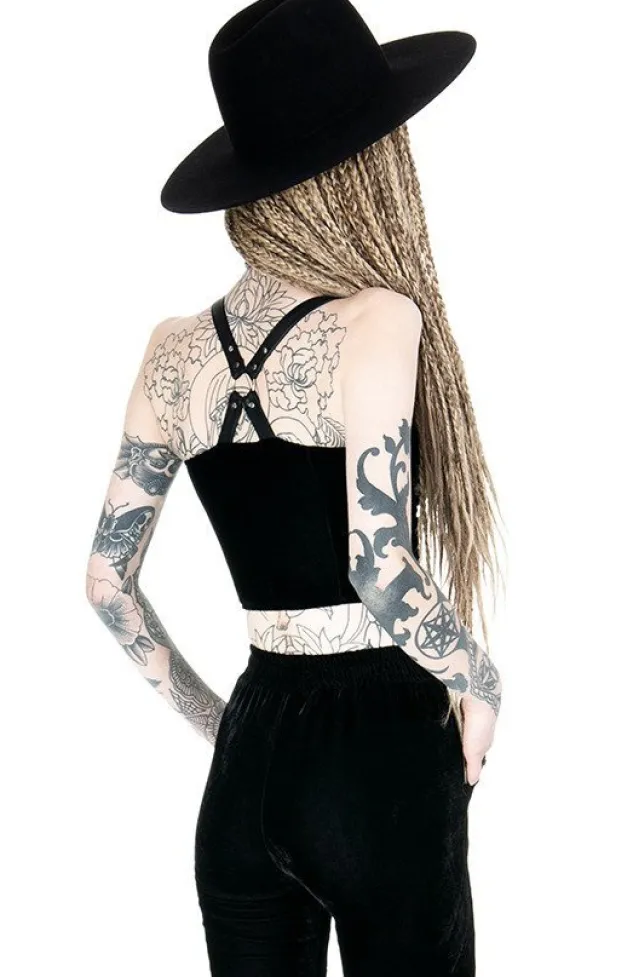 Restyle MOON HARNESS TOP, velvet moon, short blouse