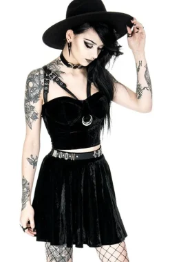 Restyle MOON HARNESS TOP, velvet moon, short blouse
