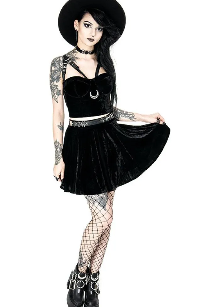Restyle MOON HARNESS TOP, velvet moon, short blouse