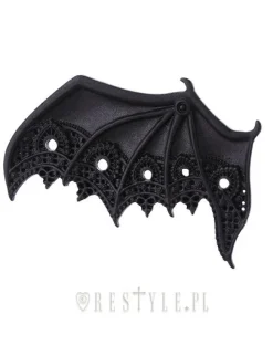 Restyle Pair of gothic BATS hairclips, lace, nugoth jewellery
