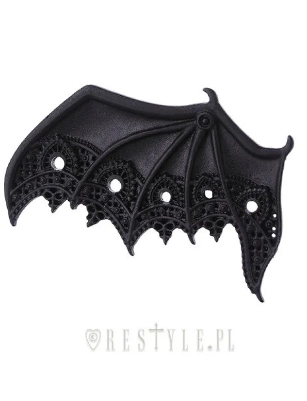 Restyle Pair of gothic BATS hairclips, lace, nugoth jewellery"LACE BAT WINGS hairclips"