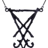 Restyle Pendant occult necklace, satanic symbol "LUCIFER SIGIL BLACK"