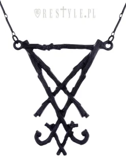 Restyle Pendant occult necklace, satanic symbol "LUCIFER SIGIL BLACK"