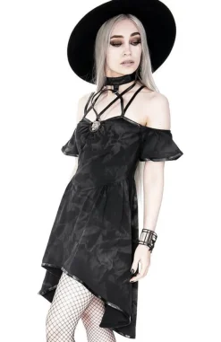Restyle Pentagram Choker Tunic Gothic Dress with harness