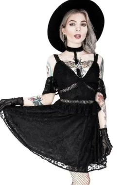 Restyle Pentagram Lace Dress with collar