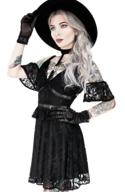 Restyle Pentagram Lace Dress with collar