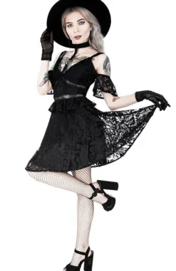 Restyle Pentagram Lace Dress with collar