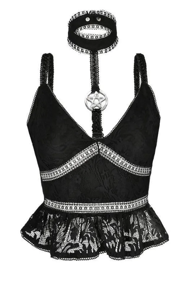 Restyle Pentagram Lace Top