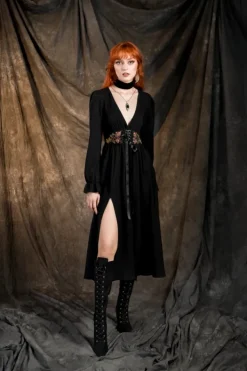 Restyle POISONED PETAL MIDI DRESS
